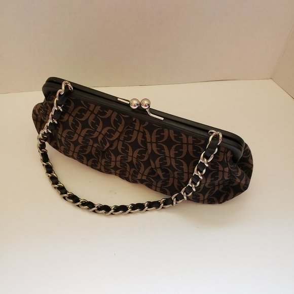 Fossil Initial Handbag with Kiss Lock and Leather Chain Strap - Picture 6 of 11